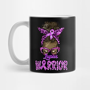 Lupus Warrior Afro Black African Messy Bun Leopard Mug